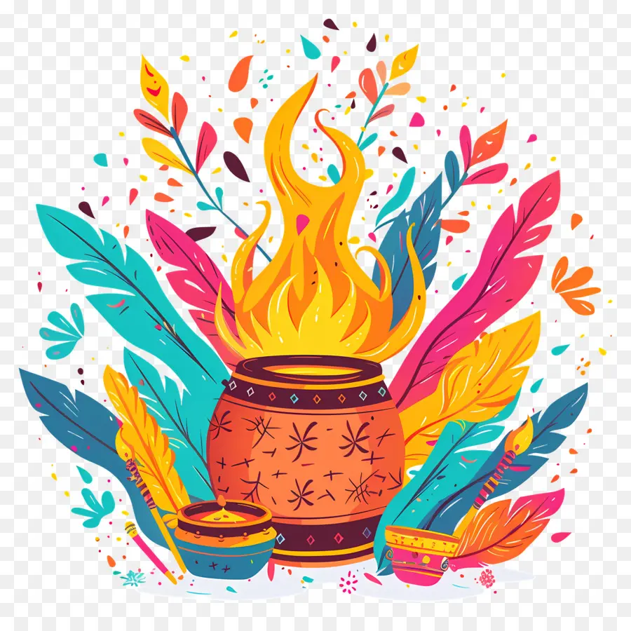 Dhol Lohri，Ateş PNG