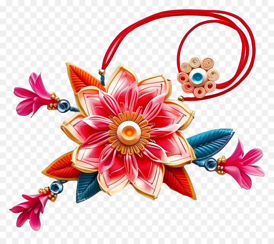 Raksha Bandhan，Çiçek Süsleme PNG