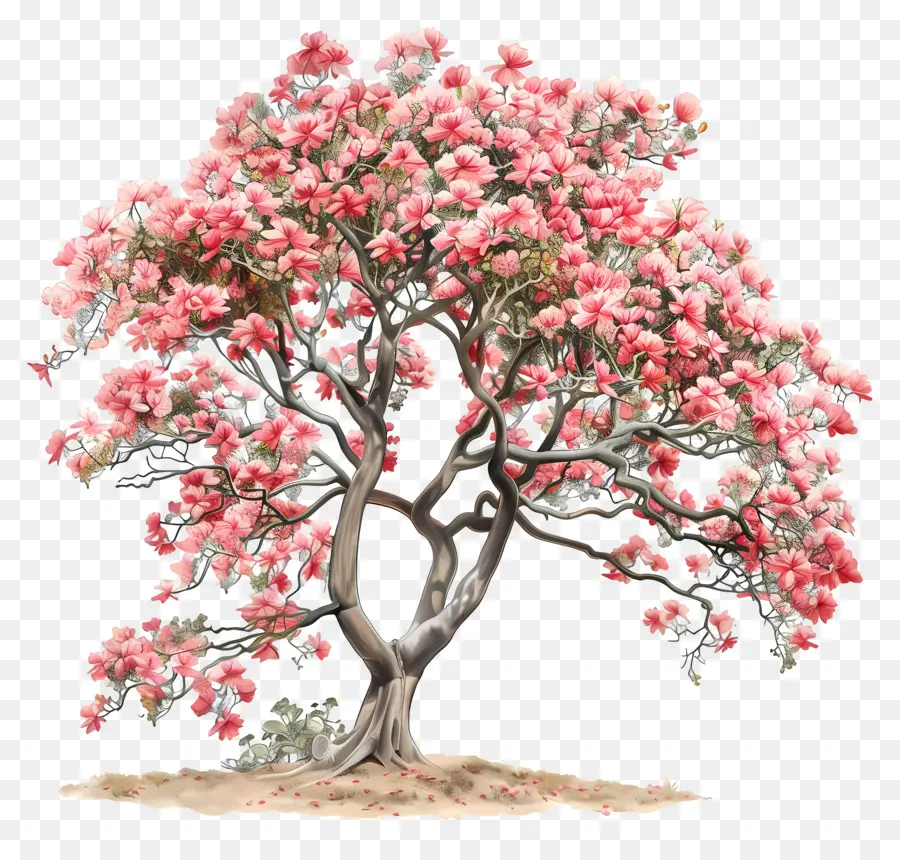 Çiçek Açan Ağaç，Pembe çiçekler PNG
