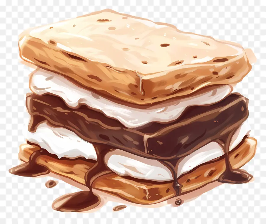 Dondurmalı Sandviç，S'more'lar PNG