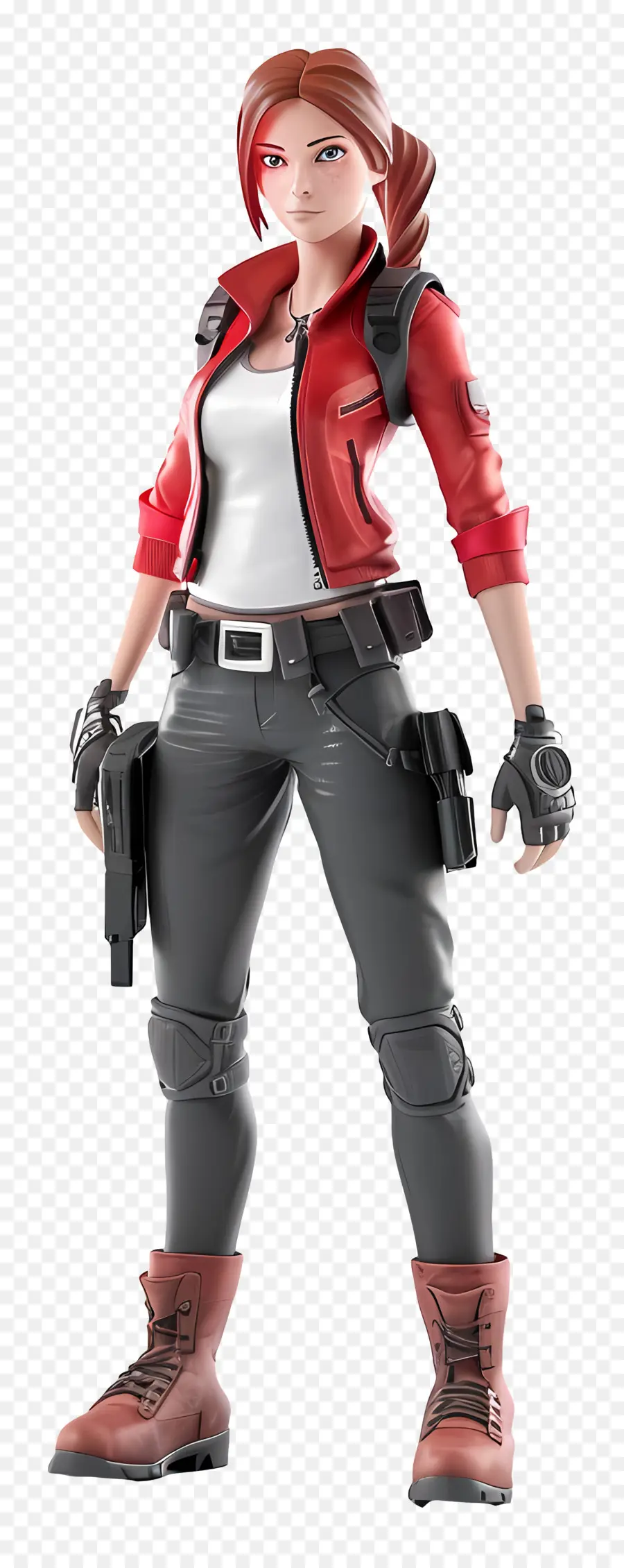 Claire Redfield Figürü，Kırmızı Ceket Karakteri PNG