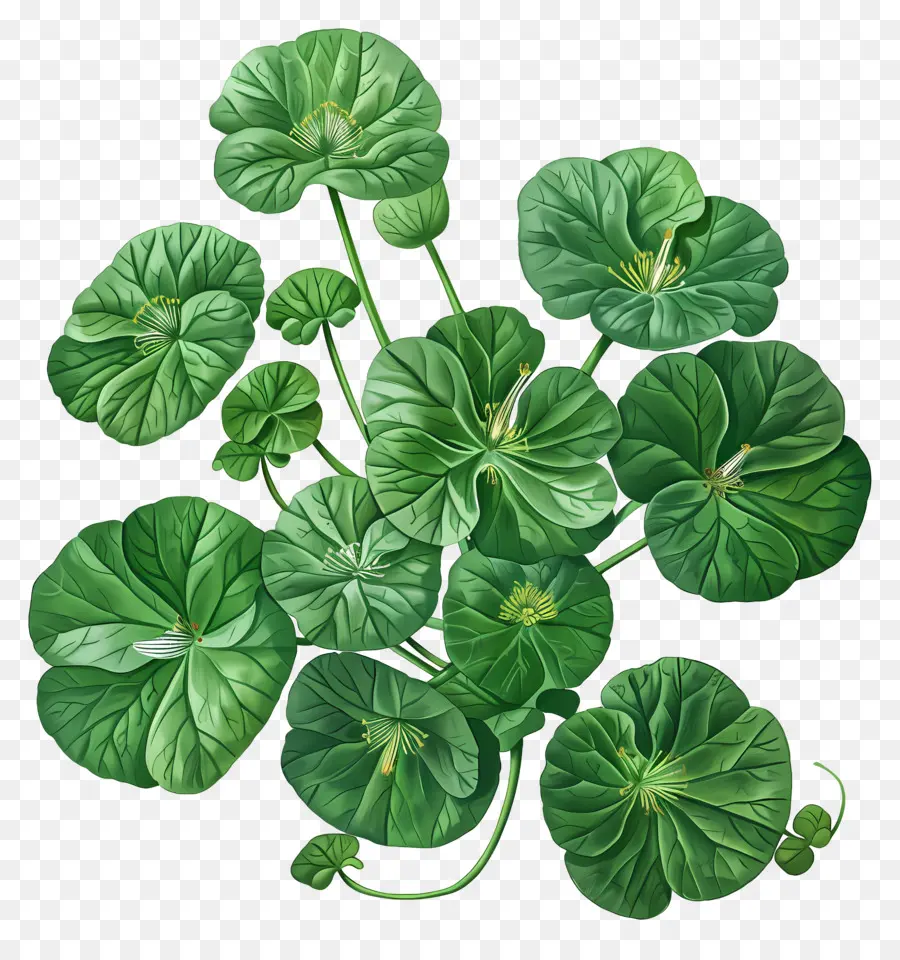 Centella Asiatica，Yeşil Yapraklar PNG