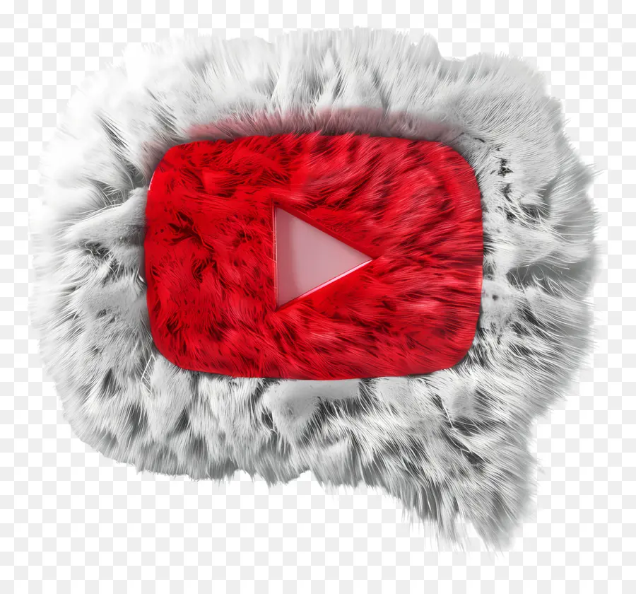 3d Bulanık Logo，Tüylü Youtube Logosu PNG