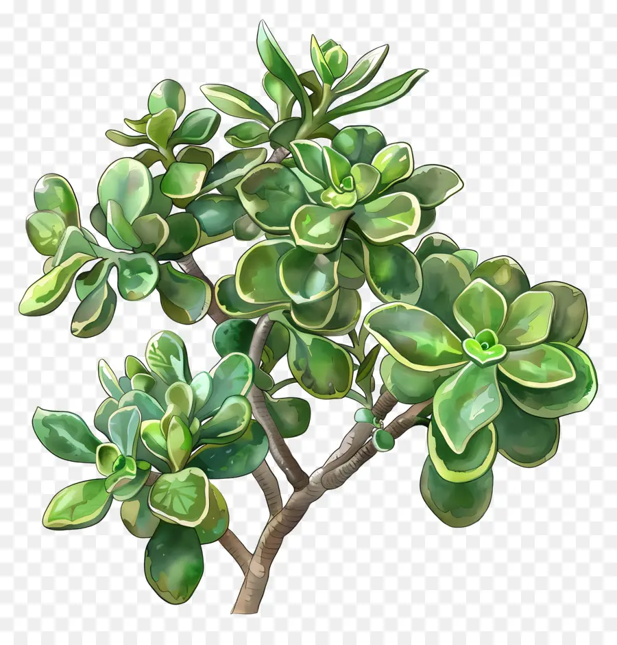 Crassula Jade，Etli Bitki PNG