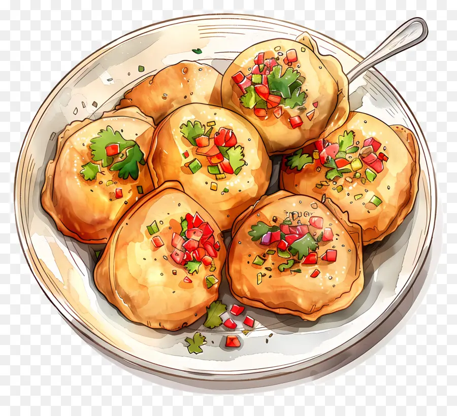 Panipuri，Mantı Tabağı PNG