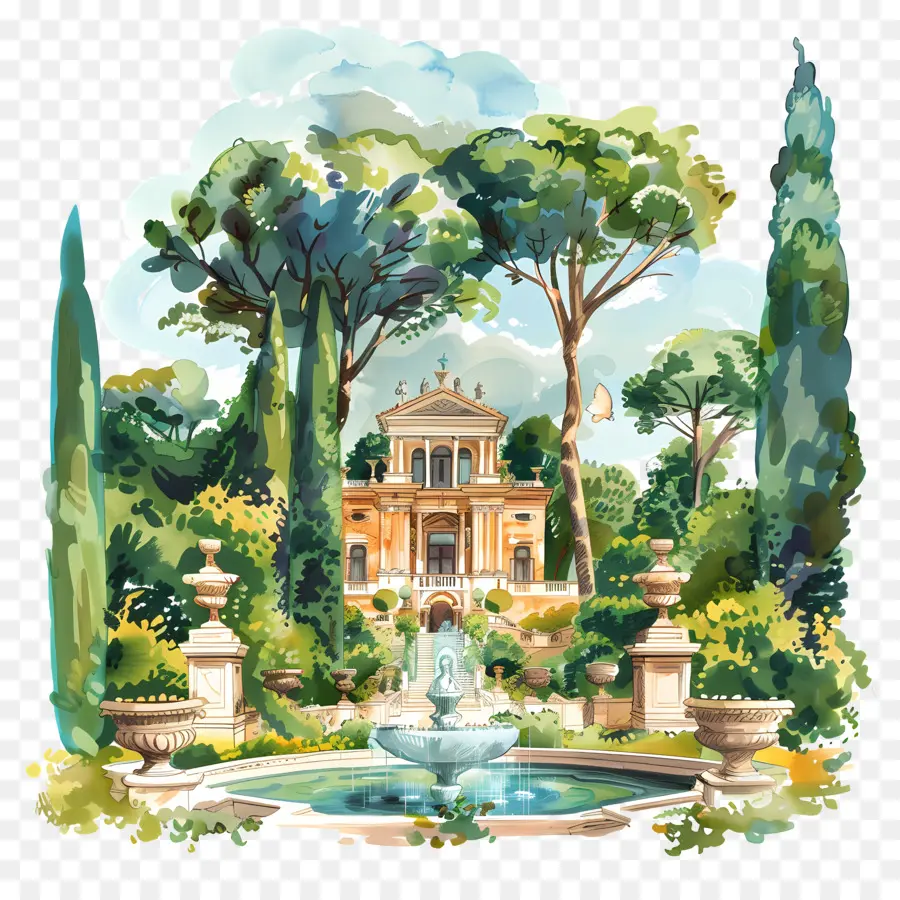 Villa Borghese，Peyzaj PNG