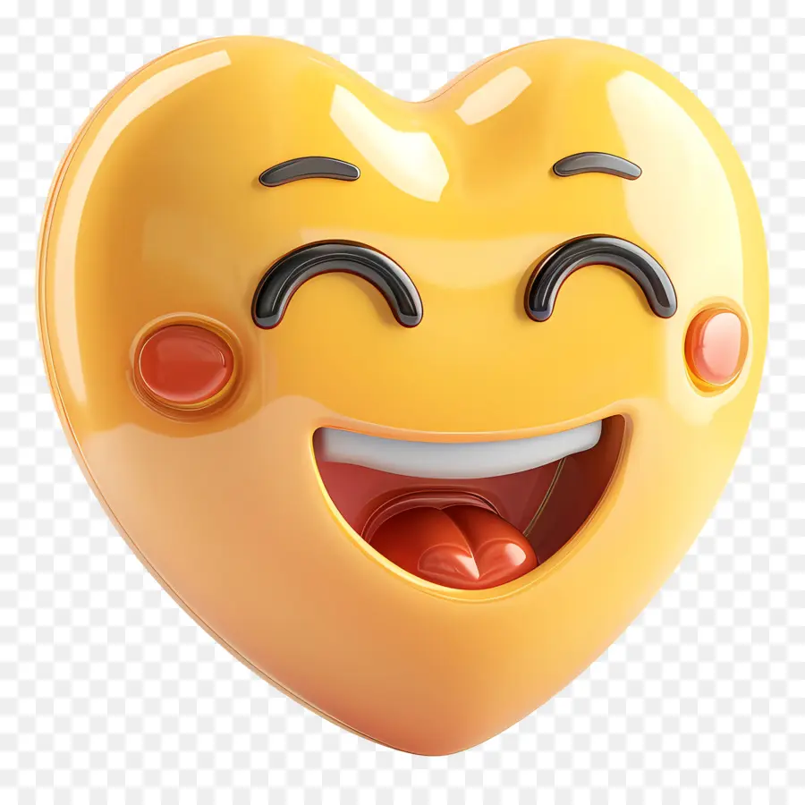 Kalp Emojisi，Gülümseyen PNG