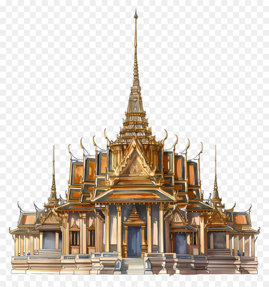 Grand Palace，Geleneksel Tayland Tapınağı PNG