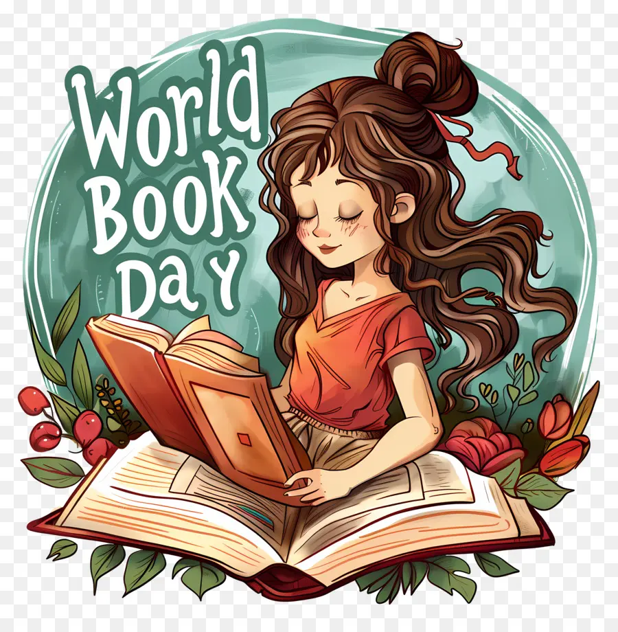 Dünya Kitap Günü，Genç Kız PNG