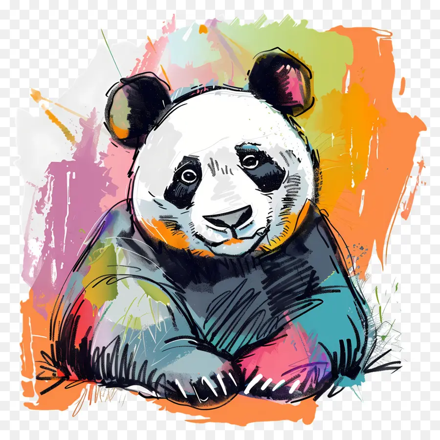 Panda，Renkli PNG