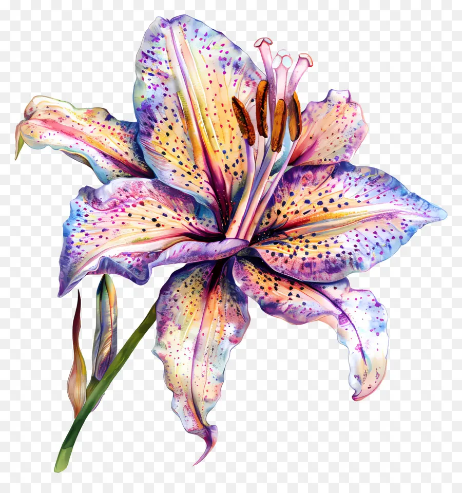 Stargazer Çiçeği，Lily Boyama PNG