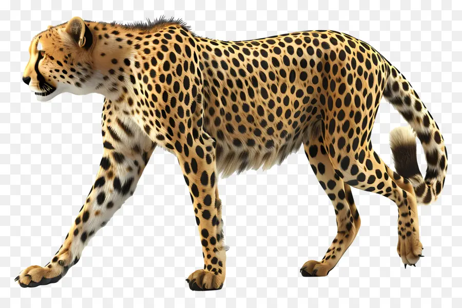 çita Yandan Görünüş，Leopar PNG