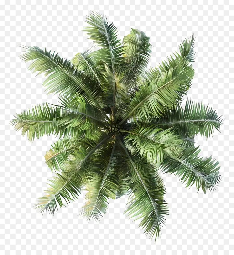 Palmiye Ağacı Üstten Görünüm，Palm Bitki PNG