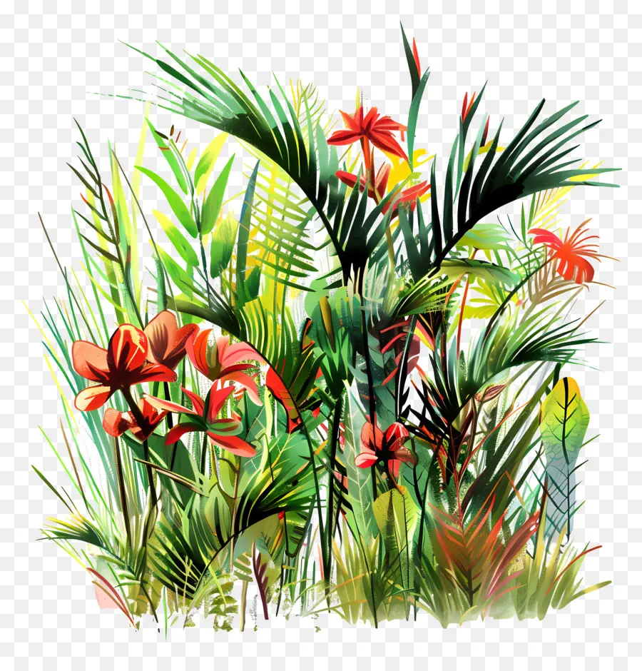 Tropikal Bitki örtüsü，Orman Manzara PNG
