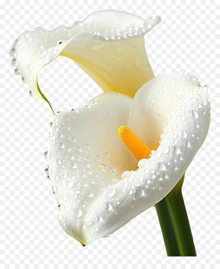 çiy，Beyaz Calla Lily PNG