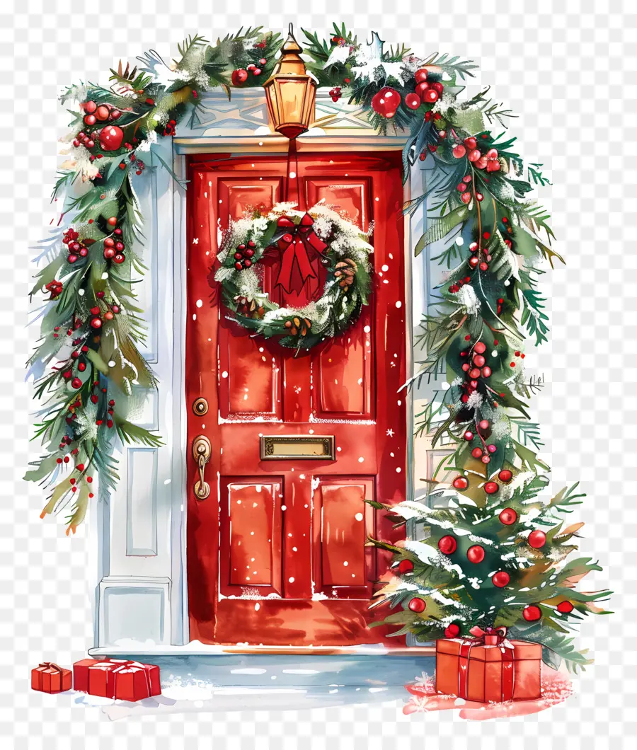 Noel Kapı，Kırmızı ön Kapı PNG