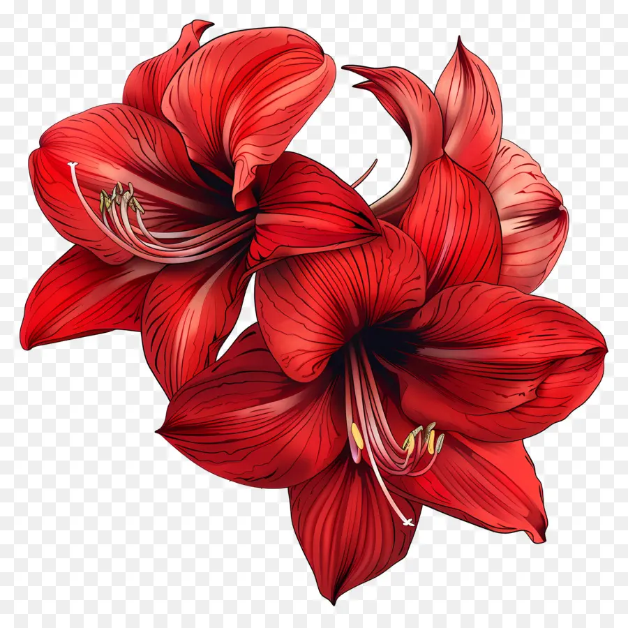 Amaryllis Çiçeği，çiçek Tomurcukları PNG