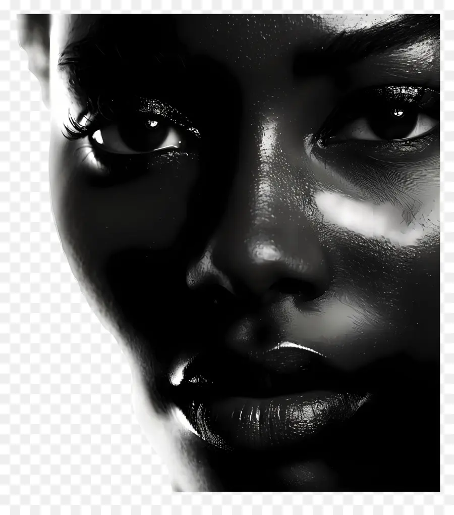Siyah Kadın Yüzü，Afrikalı Amerikalı Kadın PNG
