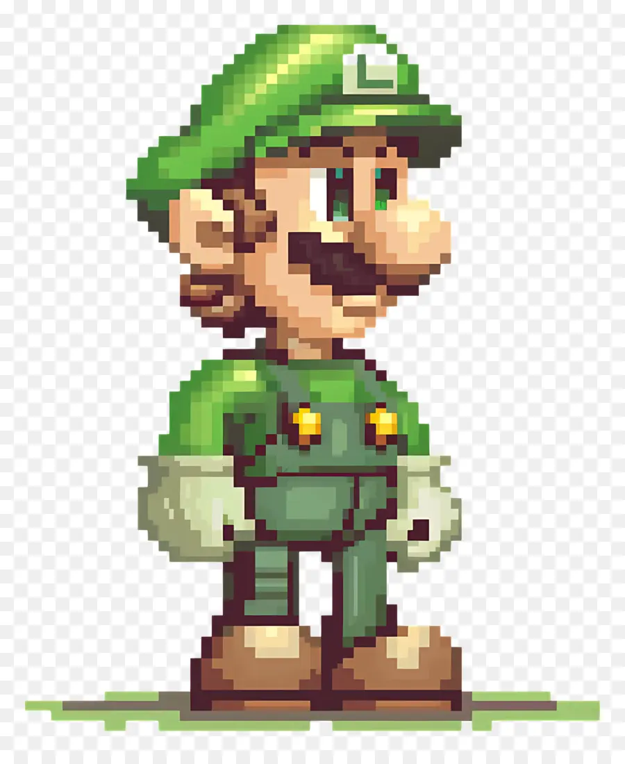 8 Bit Luigi，Karakter PNG