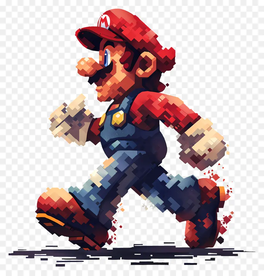 Yürüyüş 8 Bit Mario，Piksel Sanat PNG
