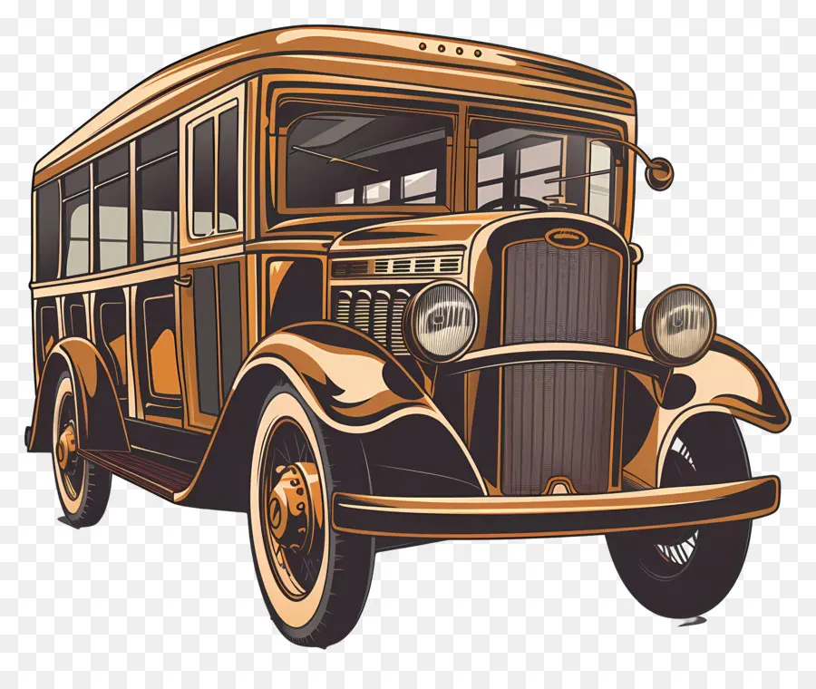 Araba，Vintage Okul Otobüsü PNG