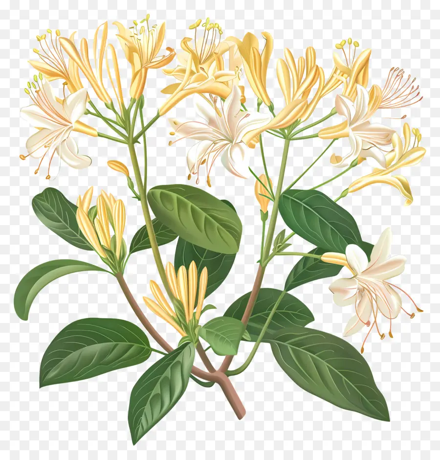 Hanımeli çiçekler，Beyaz Lilyum PNG
