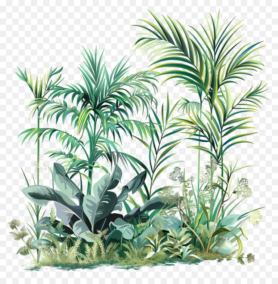 Doğal Bitki örtüsü，Tropikal Bitkiler PNG