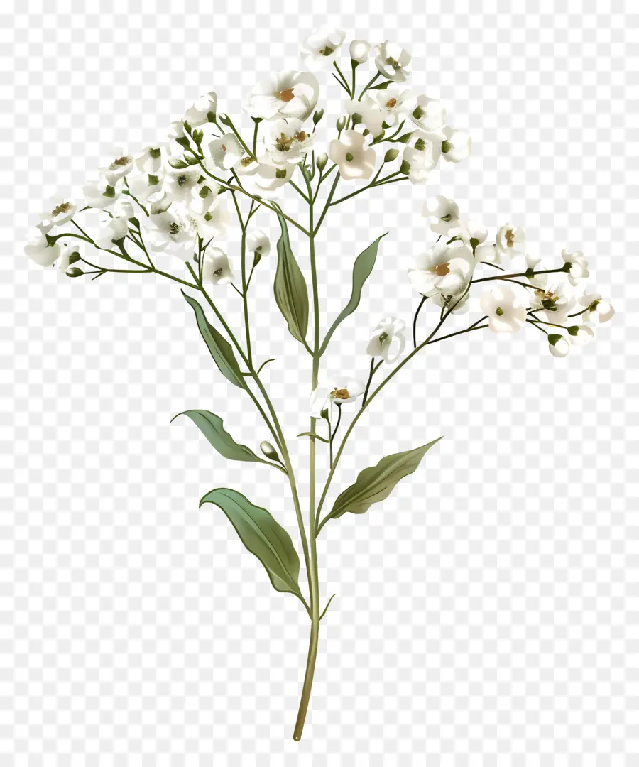 Bebek Nefesi çiçeği，Beyaz çiçek PNG
