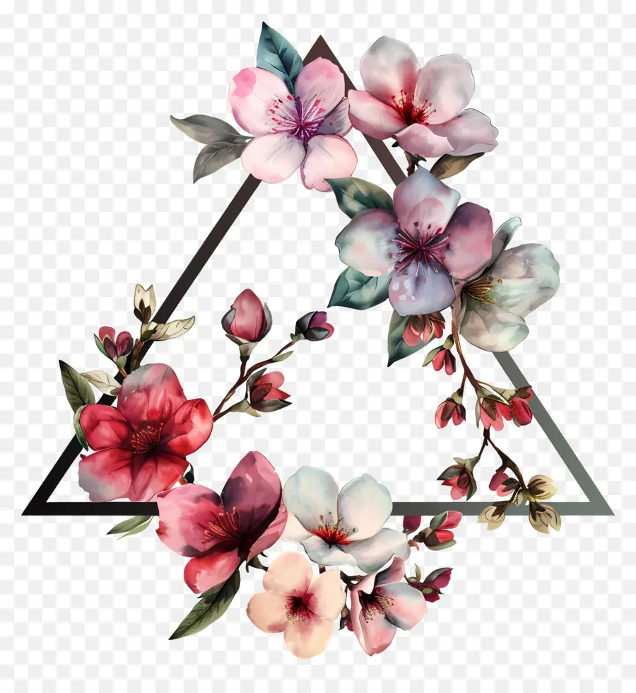 çiçek üçgen，çiçek Aranjmanı PNG