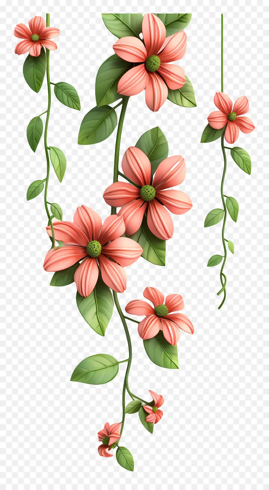 Çiçek Asma Bitkisi，Pembe çiçekler PNG
