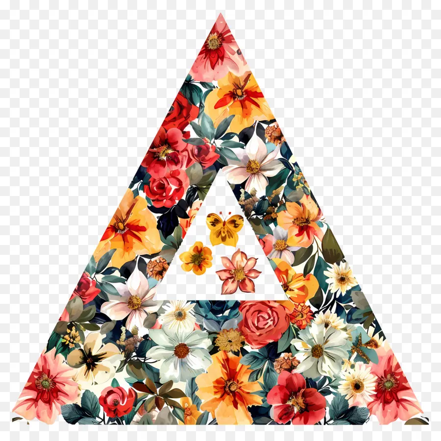 çiçek üçgen，çiçek Sanat PNG