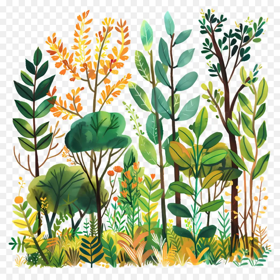 Orman Bitki örtüsü，Yeşil Orman PNG
