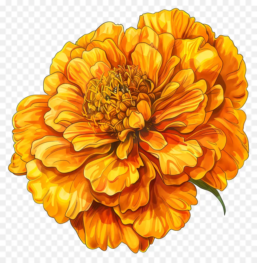 Marigold Sarı，Portakal çiçeği PNG