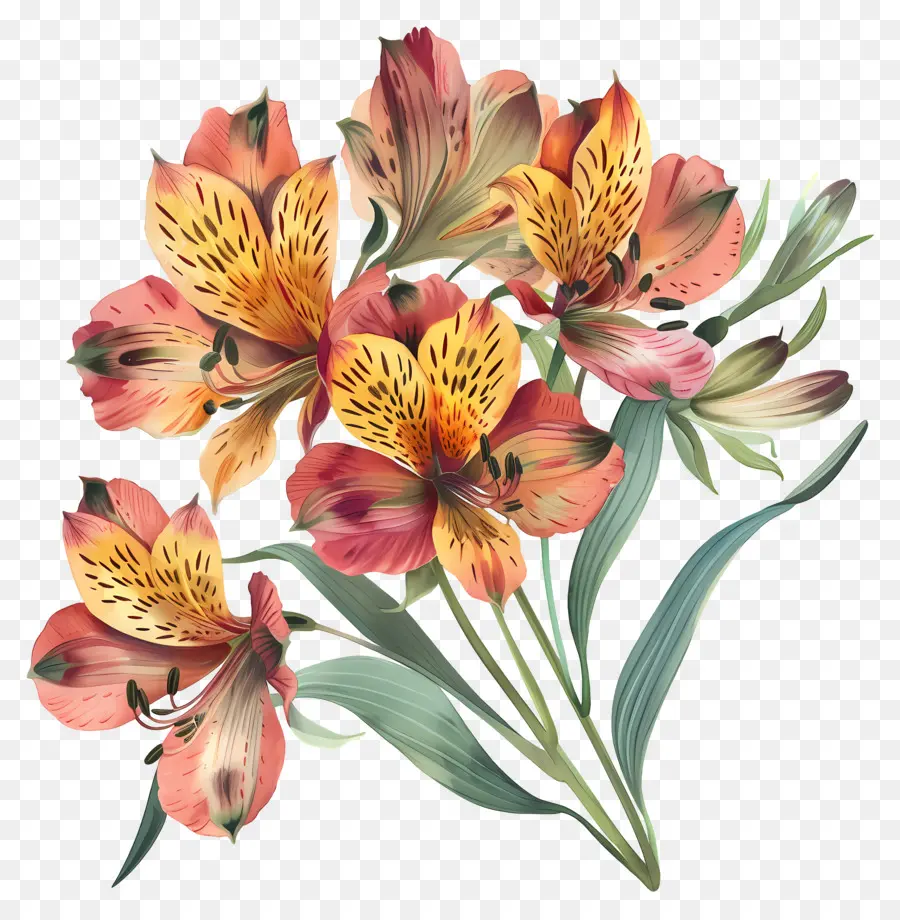 Alstroemeria çiçeği，Zambak PNG