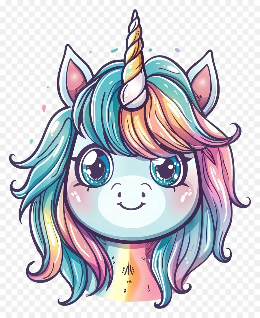 Gökkuşağı Tek Boynuzlu Boynuzlu Boynuz，Unicorn PNG