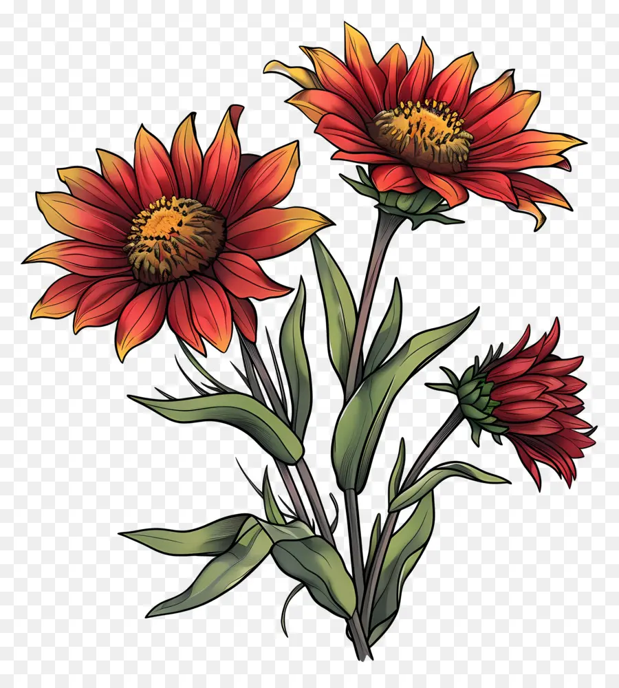 Gaillardia çiçeği，Çiçekler PNG