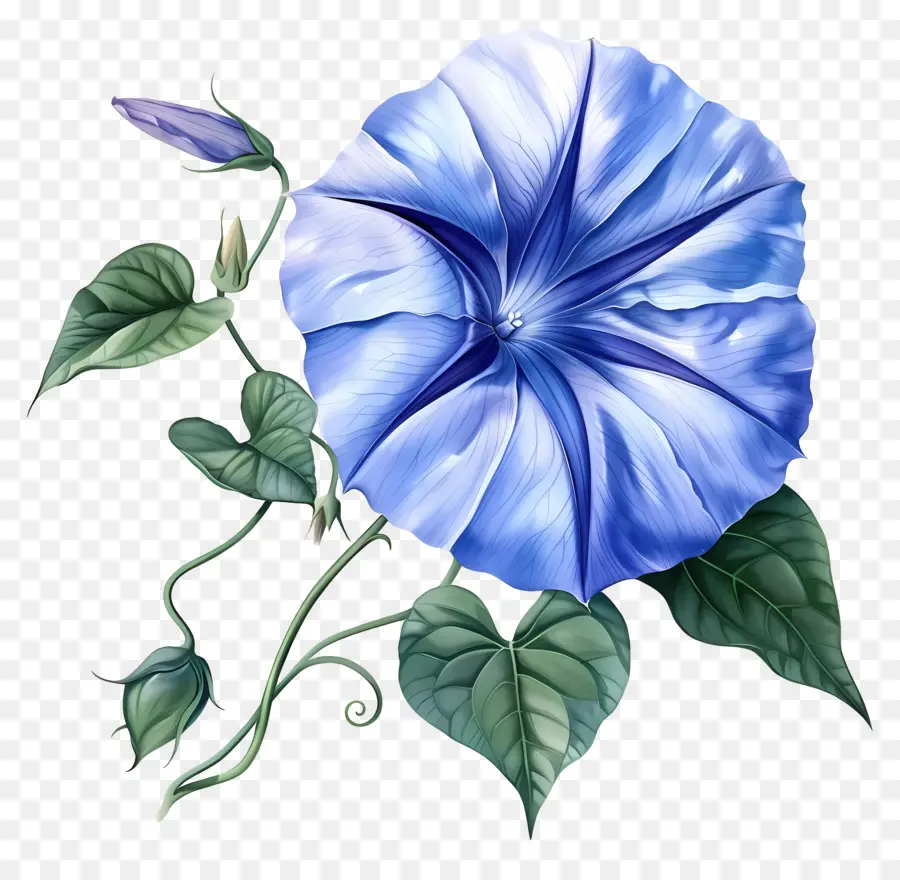 Morning Glory Çiçek，Mavi Sabah Zafer çiçeği PNG