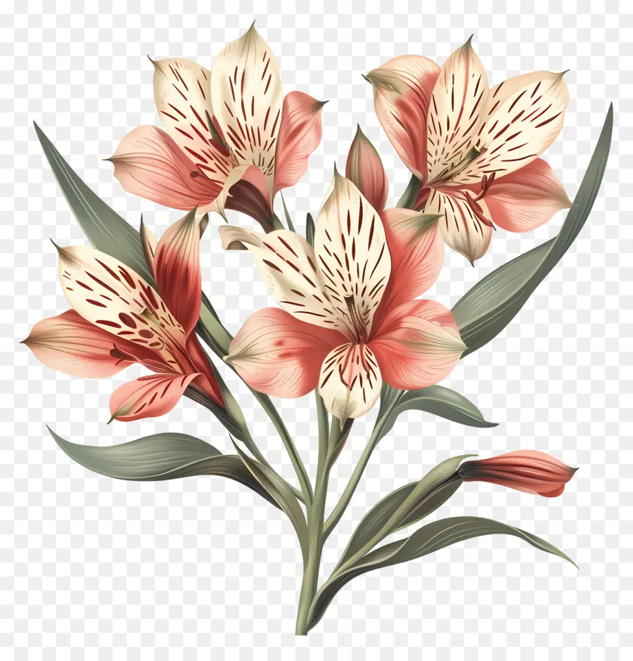 Alstroemeria çiçeği，Lily Buketi PNG