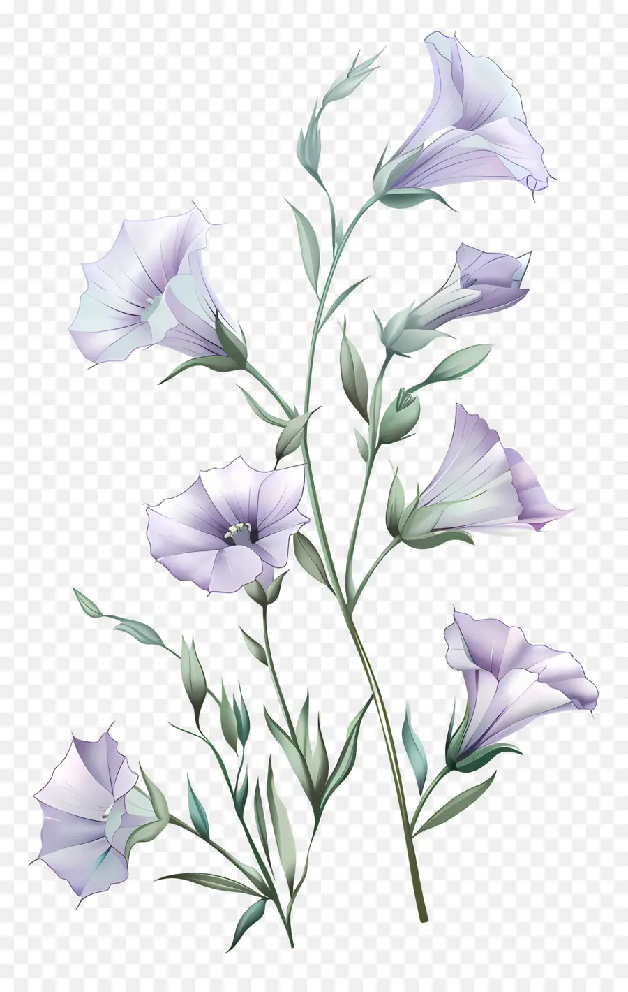 Eustoma Çiçekleri，Mor çiçekler PNG