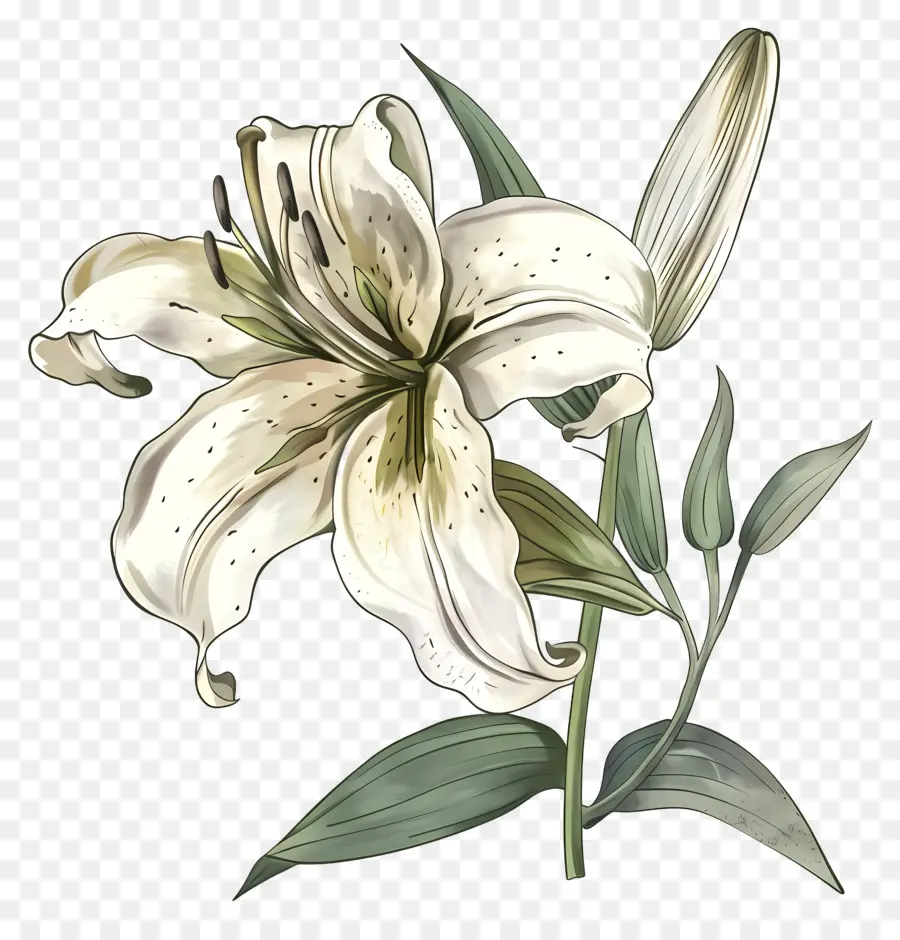 Beyaz Zambak，çiçek Aranjmanı PNG