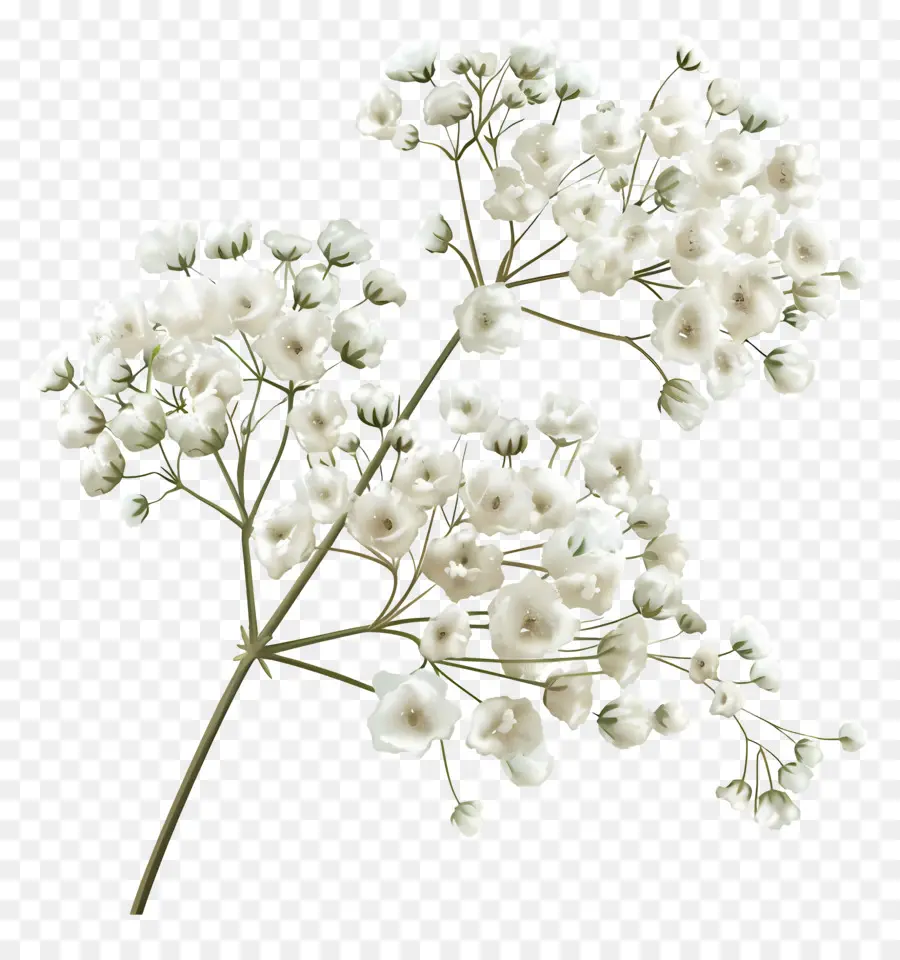 Bebekler Nefes çiçeği，Beyaz çiçek PNG