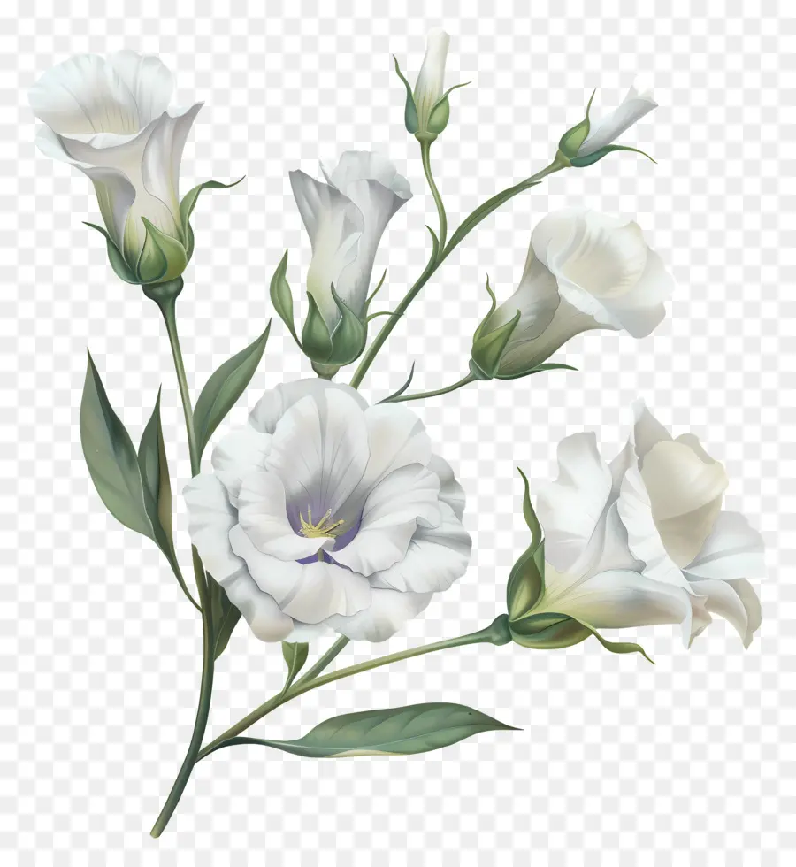 Eustoma çiçekleri，Mor Çiçekler PNG