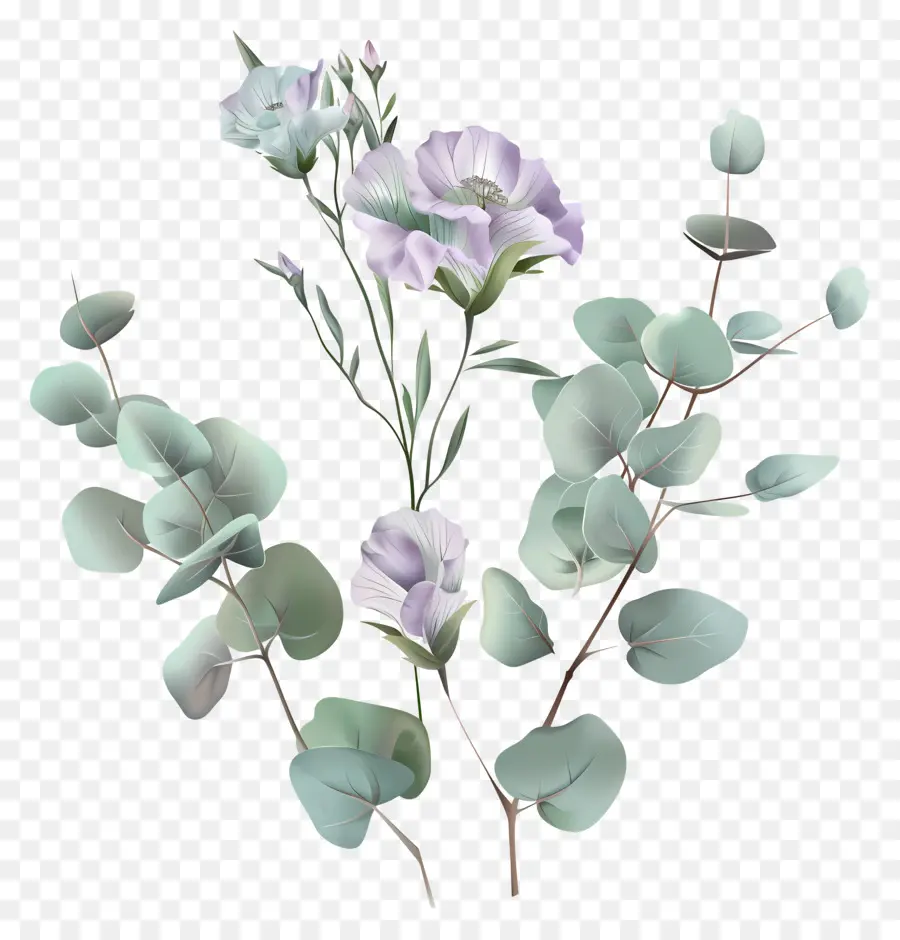 Eustoma çiçekleri，Çiçekler PNG