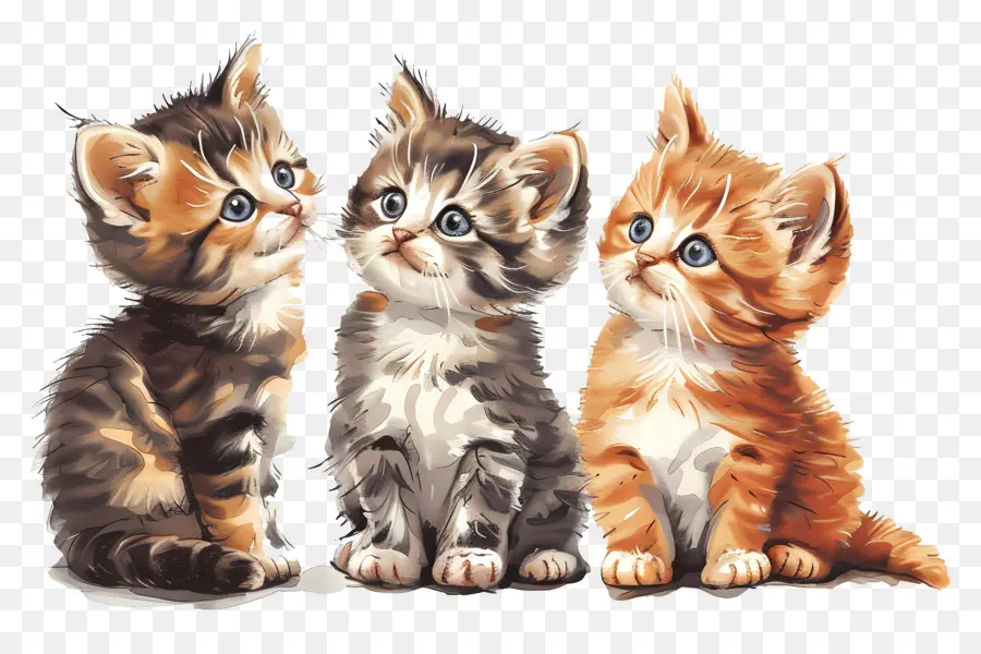üç Küçük Yavru Kedi，Yavru PNG