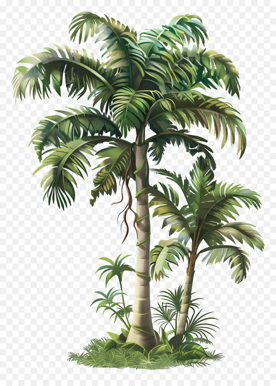Tropikal Yağmur Ormanı Ağacı，Palmiye Ağaçları PNG