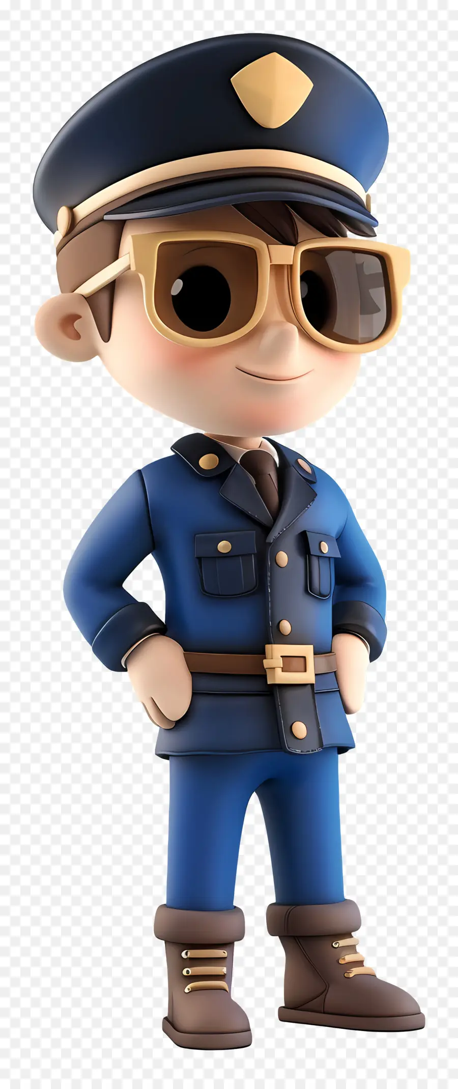 3d çizgi Film Pilot，Polis Memuru PNG