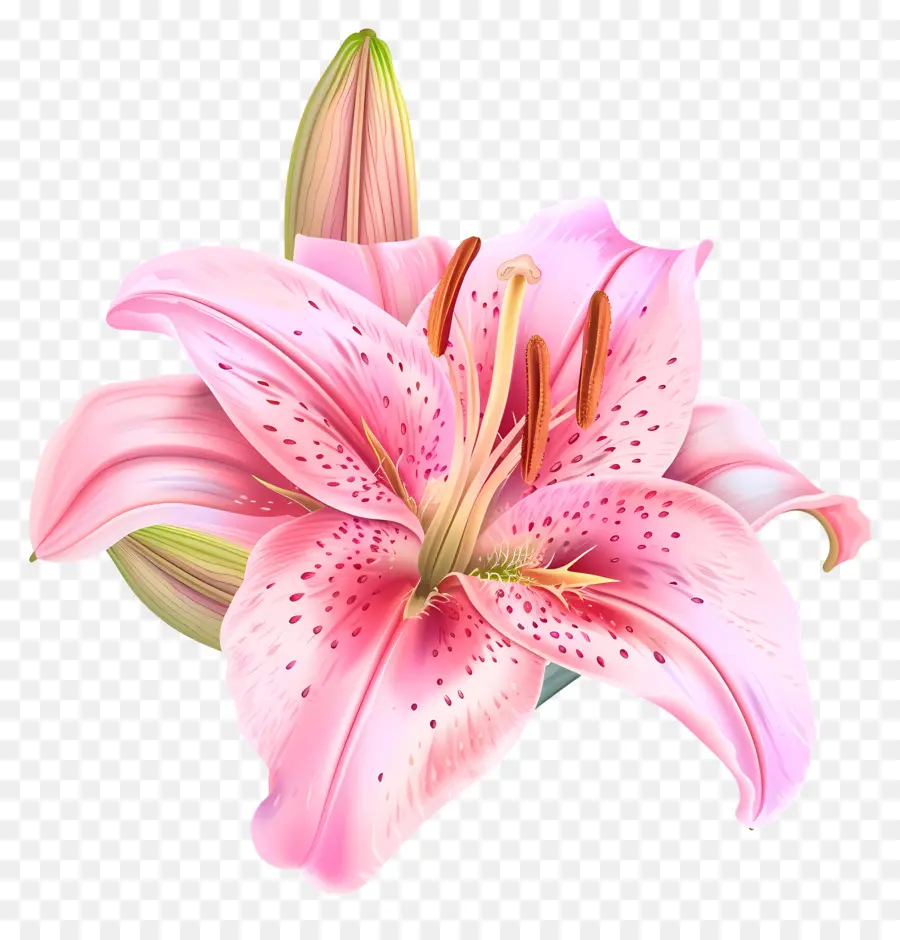 Pembe Zambak çiçeği，Pembe Lily PNG