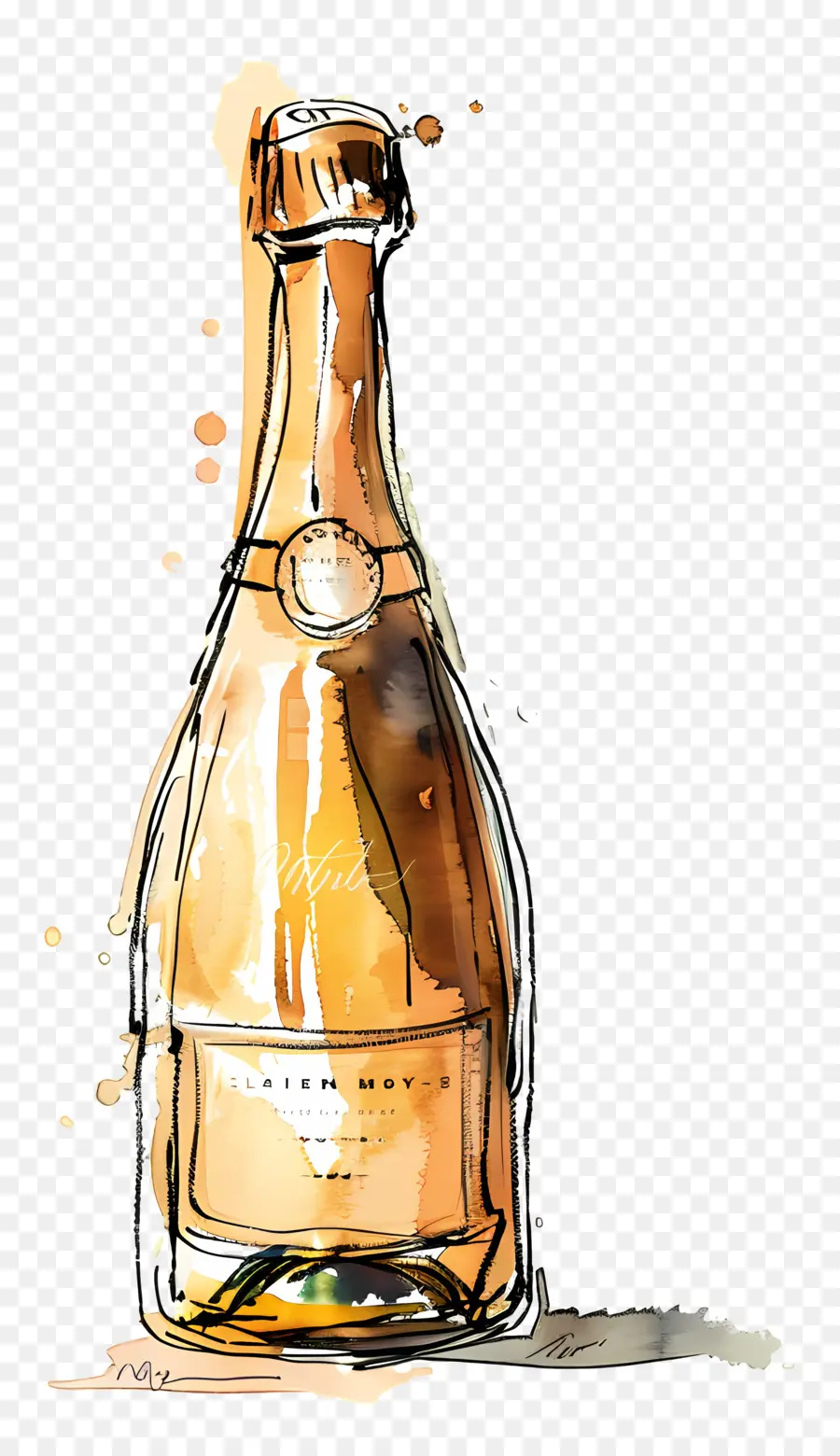 Şişe Şampanya，şampanya PNG