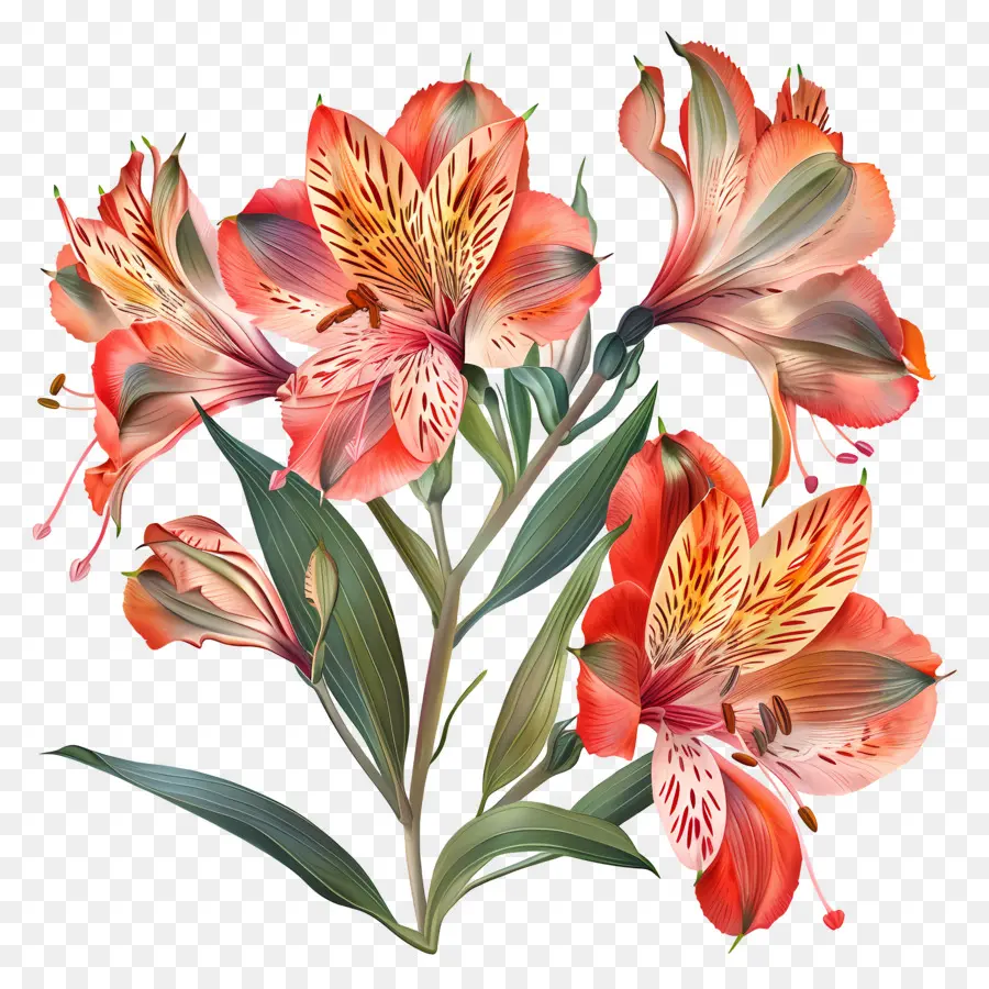 Alstroemeria çiçeği，Zambak PNG