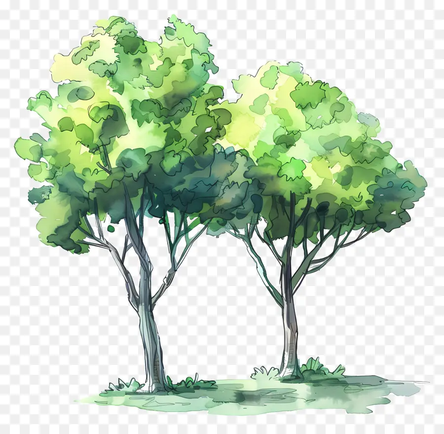Suluboya Ağaçları，Ağaçlar PNG